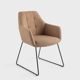 Jesper Home Eetkamerstoel 'Noto' Slide Black, kleur Toasted Toffee