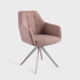 Jesper Home Draaibare Eetkamerstoel 'Noto' Turn Steel, kleur Vintage Rose