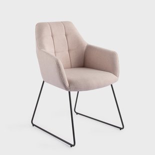 Jesper Home Eetkamerstoel 'Noto' Slide Black, kleur Petal Pink