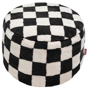 Fatboy Point Teddy Poef Chess Black Creme