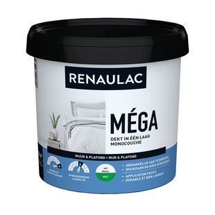 Renaulac Latex Méga Mat Wit 1l