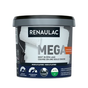 Renaulac Méga Muurverf - Mat - Ral9010 - 1l