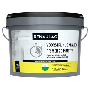 Renaulac 20 Minutes Primer - Muur En Plafond - Wit - 10l