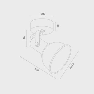 Argon Wandlamp Trogir, beige, Ø 11,5 cm, metaal