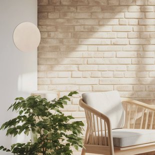 Argon LED wandlamp Orios Plus, zandkleurig, metaal, Ø 30 cm