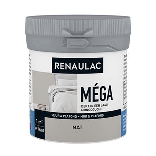 Renaulac Muur & Plafond Verftester - Mat - Fluweel Grijs - 75ml