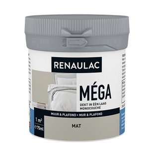 Renaulac Muur & Plafond Verftester - Mat - Zilvergrijs - 75ml