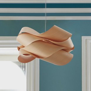 LZF LAMPS LZF hanglamp, beukenhout/nikkelkleurig, Ø 69 cm, hout