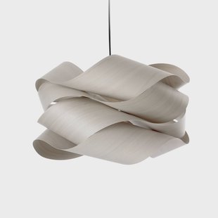 LZF LAMPS LZF hanglamp Link, grijs/nikkelkleurig, Ø 69 cm, hout