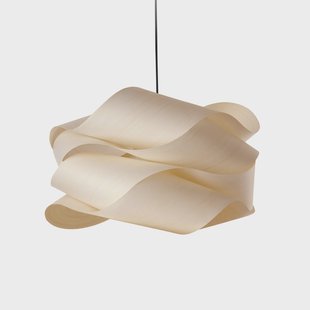 LZF LAMPS LZF hanglamp Link, ivoorkleurig/nikkelkleurig Ø 46 cm hout