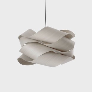 LZF LAMPS LZF hanglamp Link, grijs/nikkelkleurig, Ø 46 cm, hout