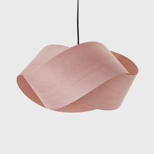 LZF LAMPS LZF hanglamp Nut, lichtroze/nikkelkleurig, lengte 42 cm hout