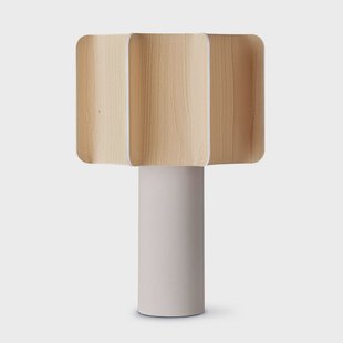 LZF LAMPS LZF tafellamp Kactos, beuk/wit, hoogte 52 cm