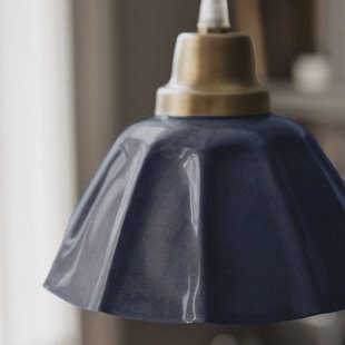 PR Home Hanglamp Ester, blauw, Ø 17 cm, stekker, E27