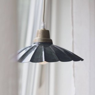 PR Home Hanglamp Ester, blauw, Ø 24 cm, stekker, E27