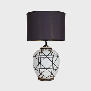 PR Home tafellamp New York, zwart, hoogte 45 cm, keramiek