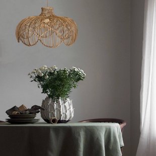 PR Home Hanglamp Belle, houtkleurig, rotan, Ø 43 cm