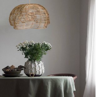 PR Home Hanglamp Mayla, houtkleurig, rotan, Ø 43 cm