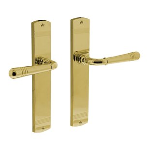 Intersteel Deurkruk Op Schild Helena - Messing - Gelakt Messing - Blind - Schild 235x45 Mm