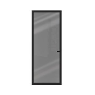 Cando Binnendeur Elegant Original 1e01 - Grafietzwart - Gegrond - Opdek - Rechts - 83x201,5cm