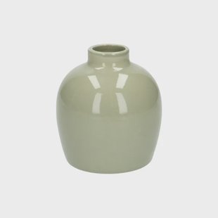 Vaasje, porselein, lichtgroen, 10 x 11 cm