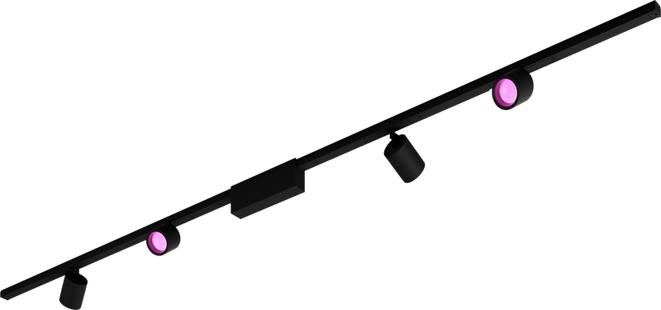 Philips Hue Perifo railverlichting plafond - 4 spots - White and Color - Zwart