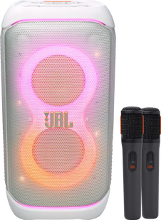 JBL Partybox 320 Wit + Draadloze microfoonset