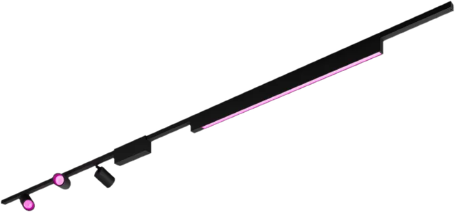 Philips Hue Perifo railverlichting plafond - 3 spots + lichtbalk - White and Color - Zwart