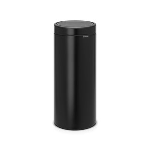 Brabantia Afvalbak Touch Bin - Staal - Mat Zwart - 29.5x32x72cm - 30l