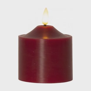 Star Trading Flamme LED-blokkaars 9,5 cm Rood