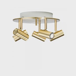 Belid Cato 5-spotlight rond Ø29 cm Messing