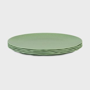 Koziol Club bord Ø26 cm 4-pack biocirculaire thermoplast Nature leaf green