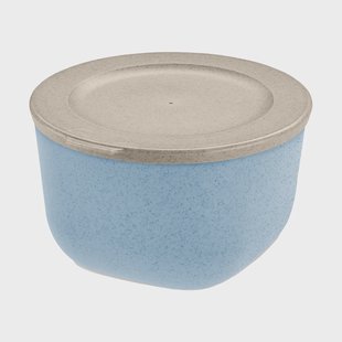 Koziol Connect schaal met deksel 1 L biocirculaire thermoplast Nature flower blue
