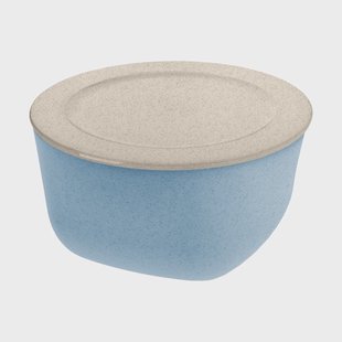 Koziol Connect schaal/kom met deksel 4 L biocirk thermoplast Nature flower blue