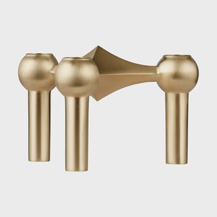 STOFF Nagel kandelaar Geborsteld messing