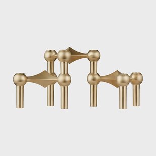 STOFF STOFF Nagel kandelaar 3-pack Geborsteld messing