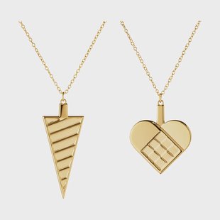 Georg Jensen 2025 cadeau set kerstdecoratie 2 delen Goudverguld zinklegering