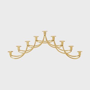 Georg Jensen Harmony menorah kandelaar Goudkleurig roestvrij staal