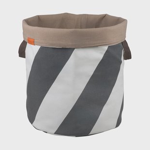 Mette Ditmer Diagonaal wasmand Ø40x50 cm Dark grey-off-white