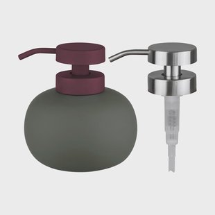 Mette Ditmer Lotus play zeepdispenser laag, incl. 2 pompkoppen Dark olive