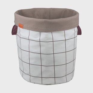 Mette Ditmer Mesh wasmand Ø40x50 cm Brown-Off-white