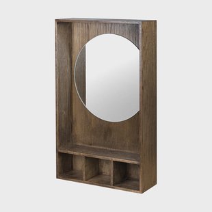 Mette Ditmer Show-me spiegel met plank small Dark oiled