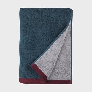 Mette Ditmer Soft badhanddoek 70x133 cm Midnight blue-light grey