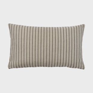 Broste Copenhagen Karen kussenhoes Licht beige-zwart, 30x50 cm