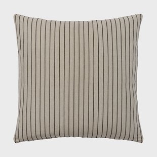 Broste Copenhagen Karen kussenhoes Light beige-zwart, 50x50 cm