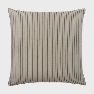 Broste Copenhagen Karen kussenhoes Light beige-black, 60x60 cm