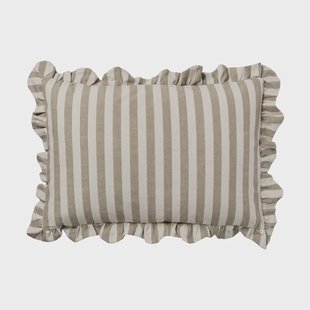 Broste Copenhagen Ina kussenhoes Brown kelp-castle beige, 40x60 cm