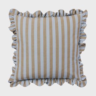 Broste Copenhagen Ina kussenhoes Dusty blue-brown kelp, 50x50 cm