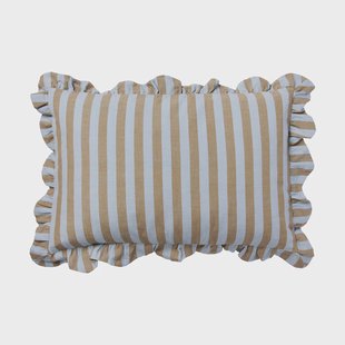 Broste Copenhagen Ina kussenhoes Dusty blue-brown kelp, 40x60 cm