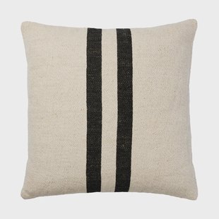 Broste Copenhagen Sigrun kussensloop Light beige-zwart, 50x50 cm